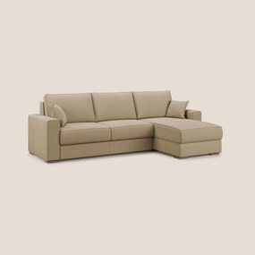 Dream Divano letto angolare in tessuto smacchiabile T05 beige