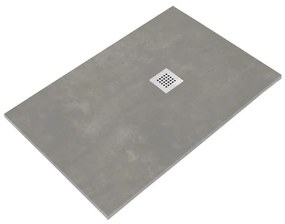 Piatto doccia SANYCCES in resina STRATO grigio scuro L 70 x L 100 cm