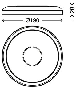 Briloner 3175-015 - Plafoniera LED FREE LED/12W/230V d. 19 cm