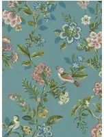 Eijffinger Carta da parati Botanical Print - Meeresblau