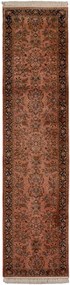 Sarouk Tappeto orientale 90 x 350 Rosa (Indian) Annodato A Mano