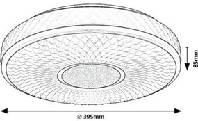 Rabalux 71137 - Plafoniera LED SEDONA LED/24W/230V 4000K diametro 39 cm