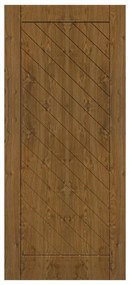 Pannello per porta d'ingresso P042 pellicolato pvc noce L 92  x H 210.5 cm, Sp 6 mm apertura destra