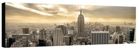 Stampa su tela Skyline Empire seppia, multicolore 180 x 64 cm