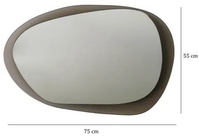 Specchio da parete AQUA 55x75 cm bronzo