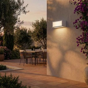 Applique con Sensore Movimento E27 IP65 FLUTE per esterno - Bianca