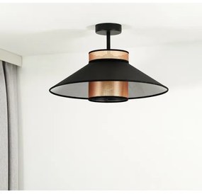 Duolla - Lampadario a plafone RIO SHINY 1xE27/15W/230V diametro 45 cm nero/rame