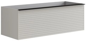 Mobile da bagno sotto lavabo Pixel stripes grigio L 120 x H 40 x P 45.5 cm 2 cassetti, lavabo non incluso