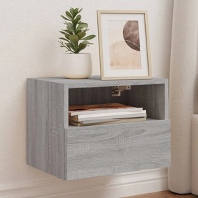 Mobile tv parete grigio sonoma 40x30x30 cm in legno multistrato
