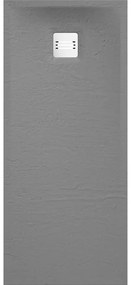 Piatto doccia SENSEA in resina REMIX L 70 x L 160 x H 3.9 cm grigio opaco effetto pietra