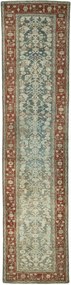 Hamedan Tappeto 480 x 120 Nero (Iran) Annodato A Mano