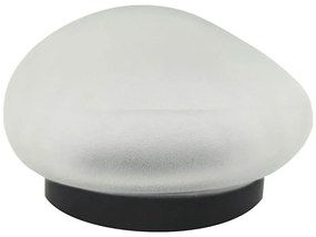 Lampada solare a LED con 2 LED, 1,2 V, 300 mAh, IP44, nera/bianca