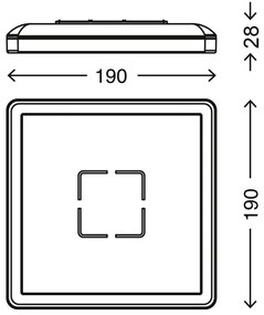 Briloner 3174-015 - Plafoniera LED FREE LED/12W/230V 19x19 cm