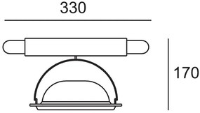 Faretto orientabile LED grigio  lampadine escluse