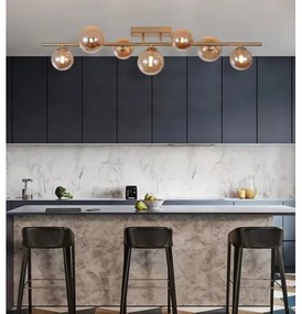 Wofi 7014-701W - Lampadario a plafone LED VILLA 7xG9/3W/230V oro