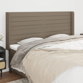 Testiera Ad Orecchio Tortora 183x16x118/128 Cm İn Tessuto /