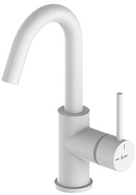 Rubinetto per lavabo TAYRONA bianco verniciato opaco HUBER H 26.4 cm