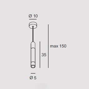 Sospensione Contemporanea Derby Magenta Led 1X5+5W