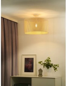 Duolla - Lampadario a plafone ROLLER RATTAN 1xE27/15W/230V diametro 45 cm beige