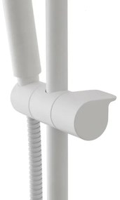 Saliscendi doccia 70 cm regolabile con doccetta tonda in ABS bianco opaco Hidra