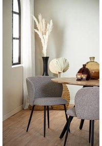 Sedia da pranzo grigia in imbottito Elyna – Light &amp; Living