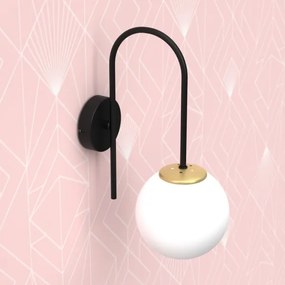 Applique CAMBRIDGE 1xE14/60W/230V nero/ottone