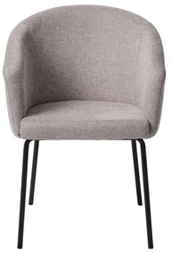 Sedia da pranzo grigio chiaro in imbottito con braccioli Easton – Unique Furniture