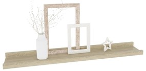 Mensole da parete 4 pz rovere sonoma 60x9x3 cm