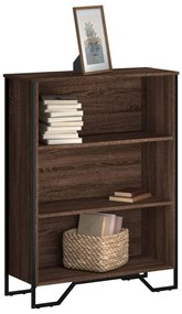 Libreria rovere marrone 80x31x106 cm in legno multistrato