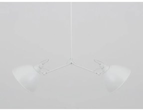 Lampada a sospensione bianca con paralume in metallo 104x104 cm Coben - CustomForm