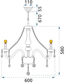 Lampada Di Cristallo Lampadario 300752