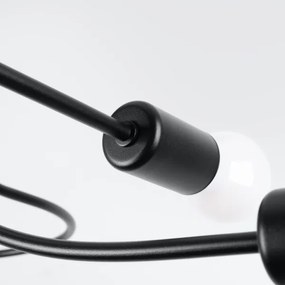 Sollux SL.1455 - Lampadario a sospensione con supporto rigido LEVAR 4xE27/15W/230V nero