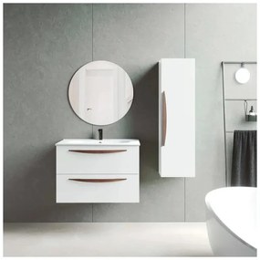 Mobile bagno con lavabo L 60 cm bianco opaco 2 cassetti per vasca centrale Arco
