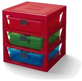 Organizzatore rosso con 3 cassetti Storage - LEGO®