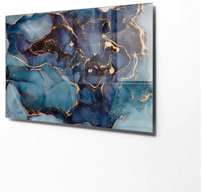 Pittura su vetro 100x70 cm Dark Marble - Wallity