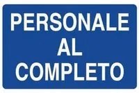 10pz cartello personale al completo - cm.70x50h. fer453431