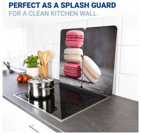 Set di 2 copri stufe in vetro, 52 x 30 cm Macarons - Wenko