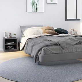 Comodini 2 Pz Grigi 40x34x40 Cm İn Legno Massello Di Pino /