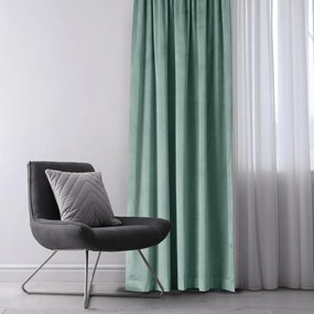 Tenda parzialmente oscurante verde chiaro in velluto 140x270 cm Eyelets – Restilo
