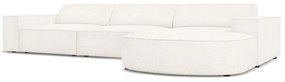 Divano angolare beige in tessuto bouclé (angolo destro) Jodie - Micadoni Home