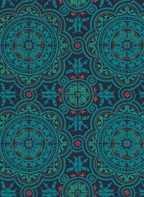 Tapete Piccadilly von Cole & Son - Petrol on Ink