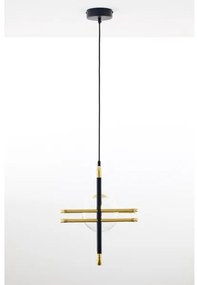 Jupiter 2028 - Lampadario a sospensione con filo FIORI 1xG9/10W/230V nero/oro/limpido