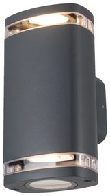 Kanlux 38887 - Applique da esterno ZEVI 2xGU10/10W/230V IP54 antracite