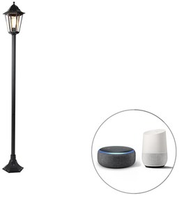 Lampada da esterno a stelo intelligente nera 170 cm con WiFi ST64 - New Orleans