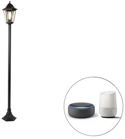 Lampada da esterno intelligente da terra nera 170 cm con WiFi ST64 - New Orleans