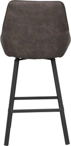 Sgabelli da bar grigi in set di 2 (altezza seduta 65 cm) Alison - Rowico