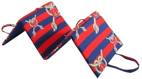 Cuscino per seduta da giardino rosso/blu per sedia a sdraio 49x137 cm Ship Rope – B.E.S.