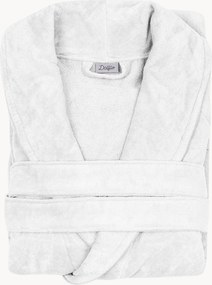 Accappatoio unisex in cotone con collo a scialle White