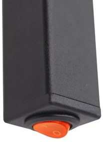 Portasciugamani elettrico SILOUETTE 187W/230V 101,1 cm IP44 nero destra quadrato