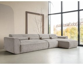 Divano angolare componibile beige (con penisola a destra) Flex Felix – Miuform